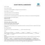 image AIRBNB Guest Short Term Rental Agreement