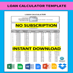 Loan Calculator gratis en premium templates