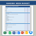 Kakeibo Budget sjabloon gratis en premium templates