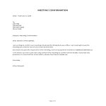 Sample Letter Confirmation Of Meeting Appointment gratis en premium templates