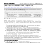 template topic preview image Substitute Teacher Resume Skills