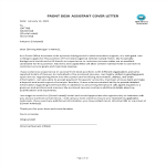 Front Desk Agent Cover Letter gratis en premium templates