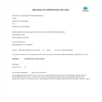 image Release Of Mortgage Of Lien