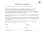 Trademark Assignment Example gratis en premium templates