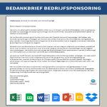 Bedankbrief voor Bedrijfssponsoring gratis en premium templates