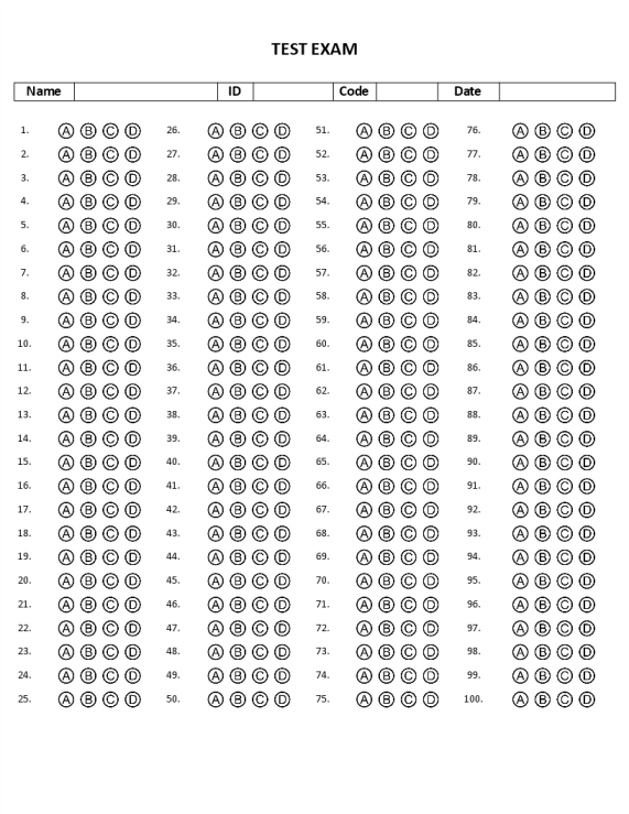 template topic preview image Multiple choice questionnaire template