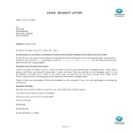template topic preview image Request Leave Letter template