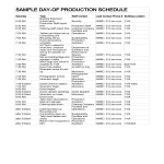 Special Event Production Schedule gratis en premium templates