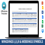 template preview imageWingdings 2 Chart