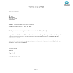 Candidate Rejection Thank You Letter gratis en premium templates