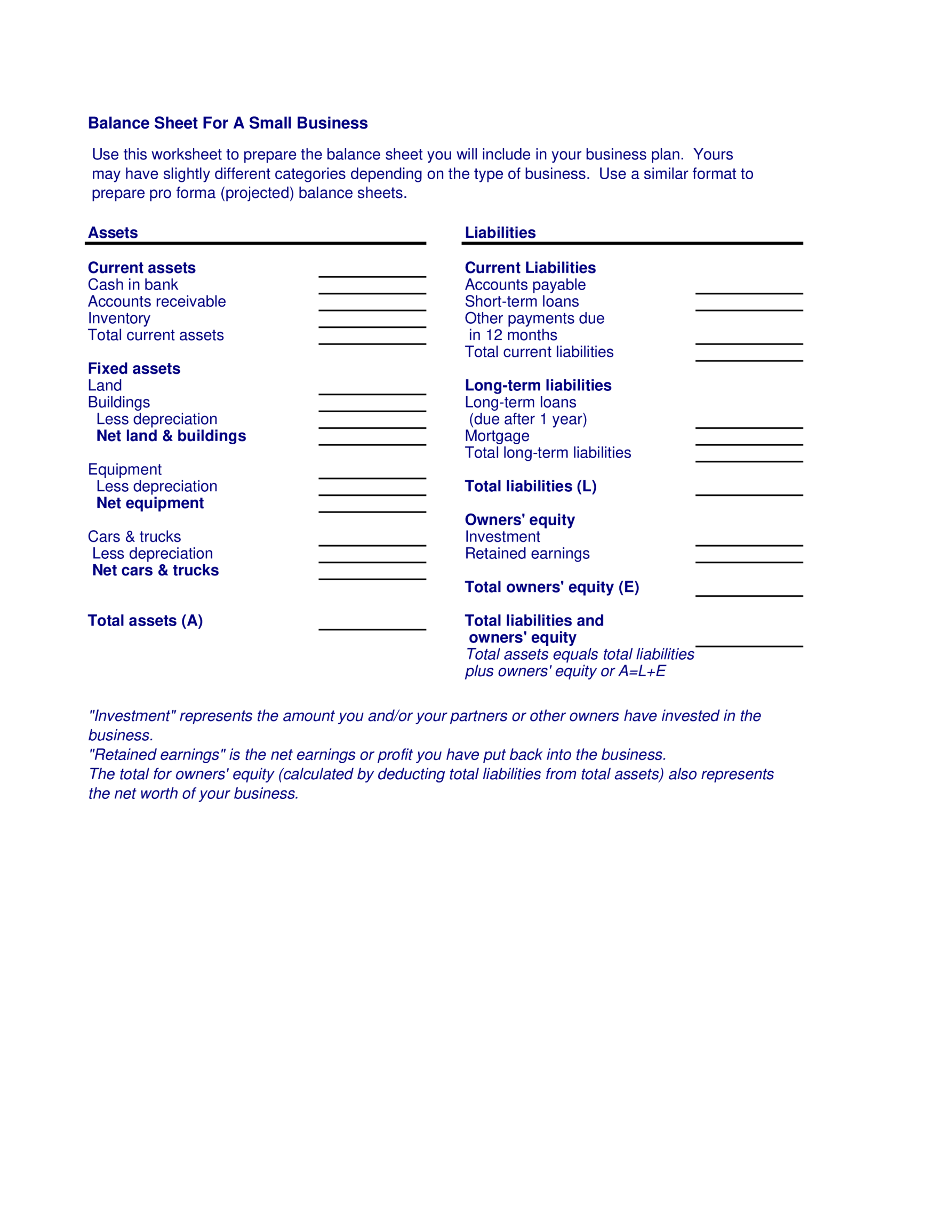 template topic preview image Balance Sheet For Small Business