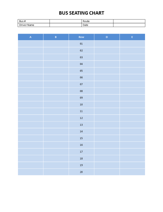 Free seating chart template gratis en premium templates