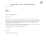 Promotional letter for Corporate security services gratis en premium templates