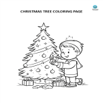 Christmas Tree Coloring Sheet gratis en premium templates