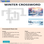 Winter Crossword gratis en premium templates