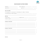 Disciplinary Action Form gratis en premium templates