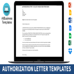 template preview imageAuthorization letter to bank to collect cheque book