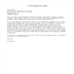 IT Job Application Letter gratis en premium templates