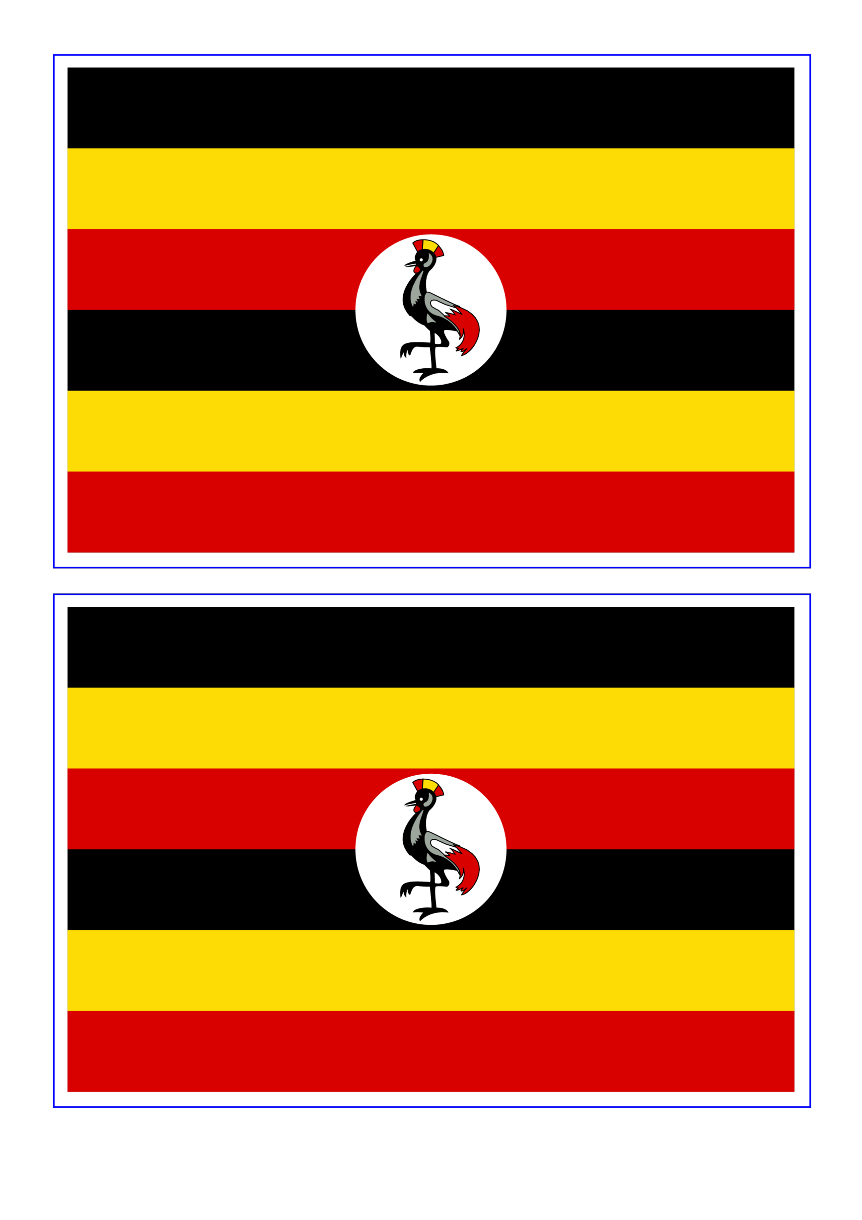 Uganda Flag gratis en premium templates