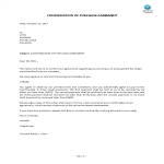 Confirmation Of Purchase Agreement gratis en premium templates