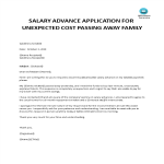 Salary Advance Request Losing Family Unexpected Fees gratis en premium templates