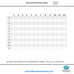 Multiplication Tables gratis en premium templates
