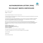 PSA Authorization Letter template gratis en premium templates