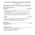 Flight Attendant Resume Sample gratis en premium templates