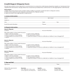 template topic preview image Credit Report Dispute Form