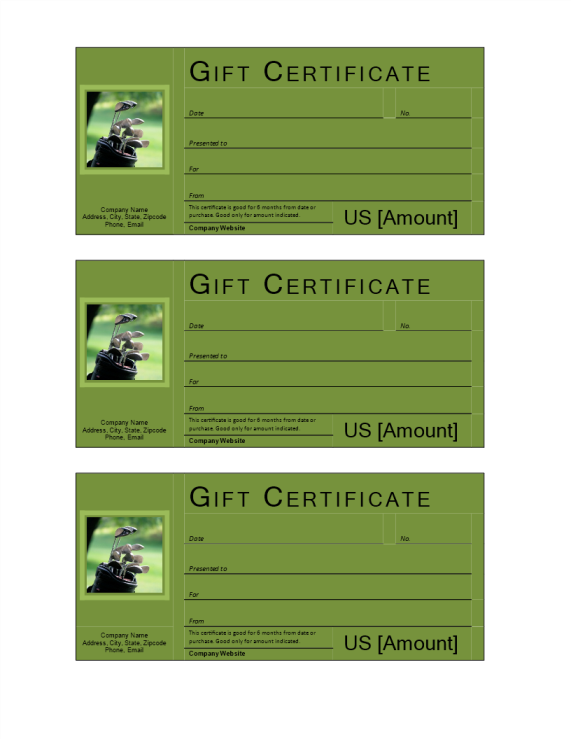 template preview imageGolf Gift Voucher