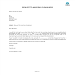 Request Letter maintain cleanliness gratis en premium templates