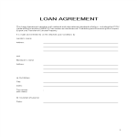 Simple Loan Agreement Form gratis en premium templates