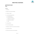 template topic preview image Standard Meeting Agenda