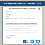 Machtigingsbrief incasseren van geldbedrag gratis en premium templates