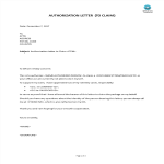 Authorization Letter to Claim gratis en premium templates