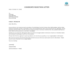template topic preview image Candidate Rejection Letter Email