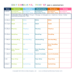 Kindergarten Homeschool Schedule gratis en premium templates