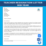 template topic preview image Teacher Resignation Letter Mid Year