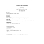 template topic preview image Sample Resume For High School Student