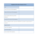 Sample Equipment Purchase Request Form gratis en premium templates