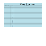 Day Planner Excel spreadsheet gratis en premium templates