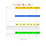 Printable Monthly Chore Chart gratis en premium templates