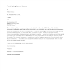 Formal Apology Letter To Customer gratis en premium templates
