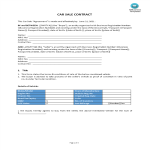 Car Sale Contract gratis en premium templates