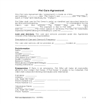 template topic preview image Pet Care Agreement Template