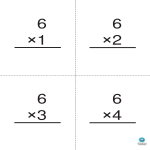 template topic preview image Multiplication times 6 flashcards