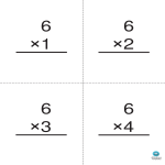 Multiplication times 6 flashcards gratis en premium templates