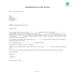 template topic preview image Resignation Letter Notice