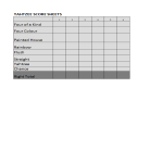 Yahtzee Score Sheets game gratis en premium templates