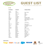 Conference Guest List gratis en premium templates